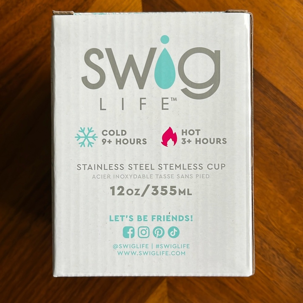 SWIG LIFE “BLUSH” Stainless Steel Stemless Cup!